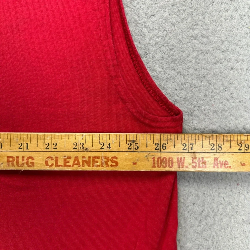 VINTAGE‎ Champion USA Adult Mens Sleeveless Shirt 2XL Red Freedom Made In USA - Picture 7 of 9